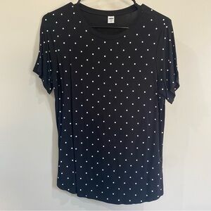 Black Polka Dot Women's Top